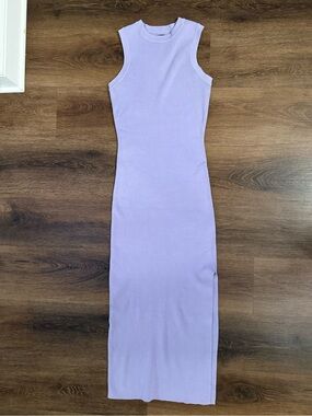 ASOS Lavender Sleeveless Ribbed Maxi Dress